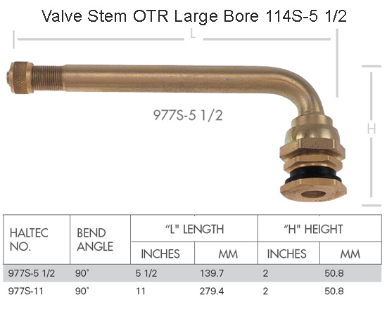Valve Stem Large Bore Haltec 977S-5